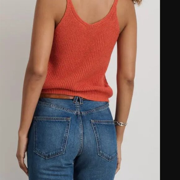 Alex Mill Billie Sweater Tank in Papaya | Size M - Picture 2 of 7